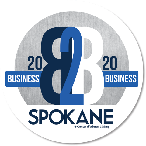 A badge that says spokane business 2 0 2 0